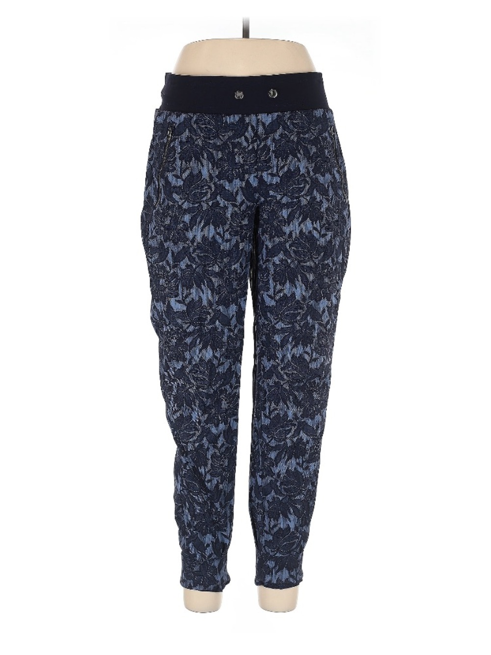 Athleta - blue floral print jogger - M
